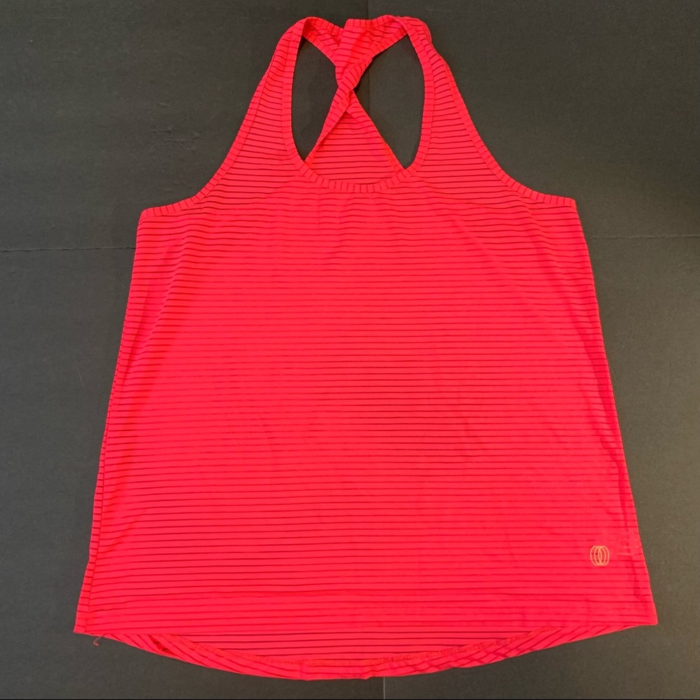 Neon Pink Twist Racerback Workout Tank Sz XL